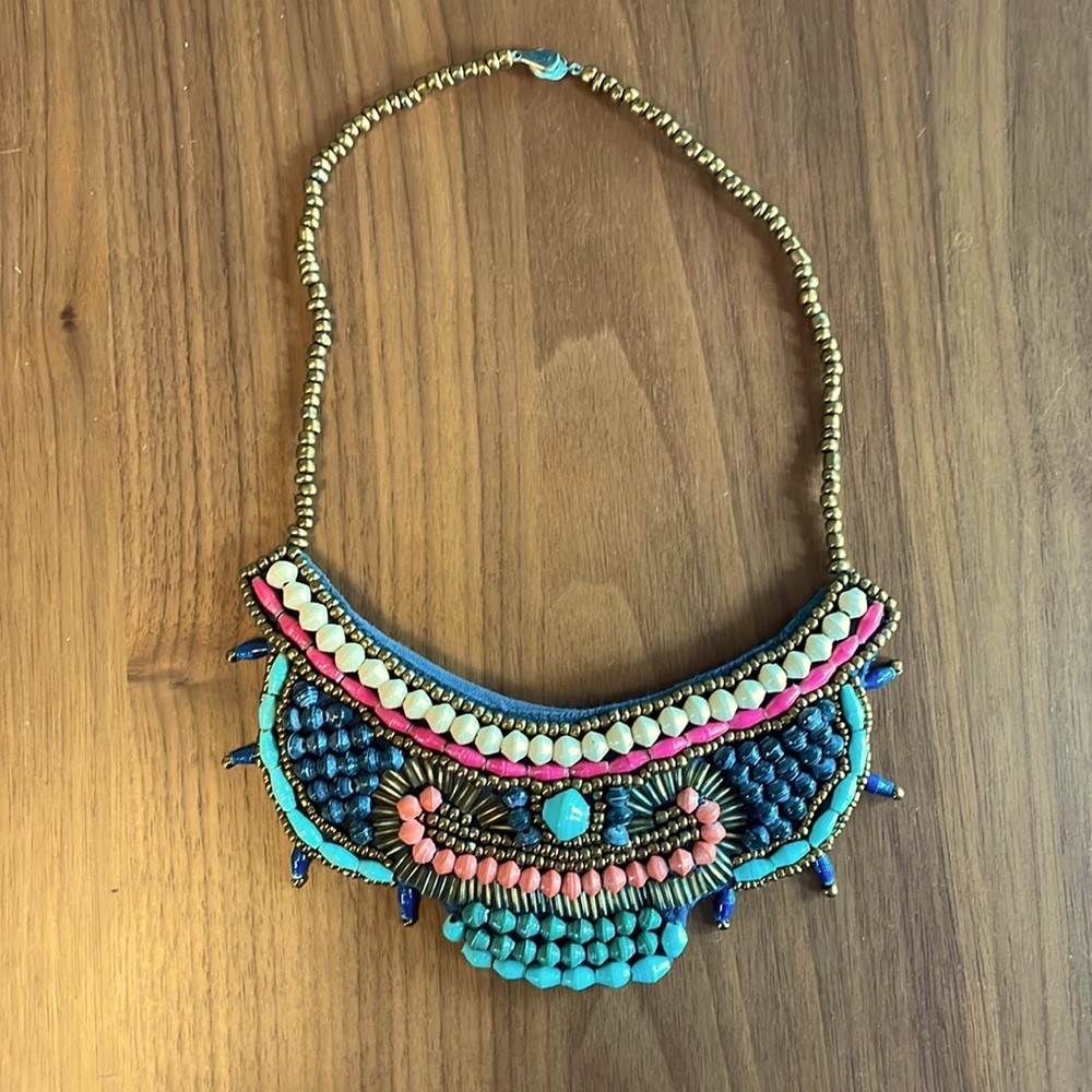 Anthropologie colorful bib necklace